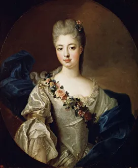Images Dated 27th July 2010: Portrait of Charlotte Aglae of Orleans, Mademoiselle de Valois, 1720s. Artist: Pierre Gobert