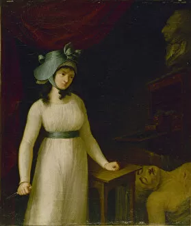 Assassins Gallery: Portrait of Charlotte Corday (1768-1793), Between 1793 and 1798. Creator: Anonymous