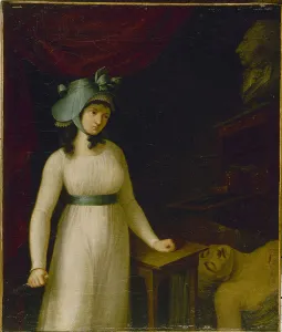 Bathtub Prints: Portrait of Charlotte Corday (1768-1793) in the moment after she assassinated Marat