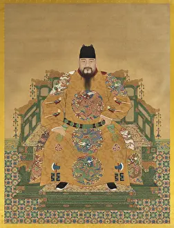 Ming Dynasty Prints: Portrait of the Chenghua Emperor (1447-1487). Creator: Chinese Master