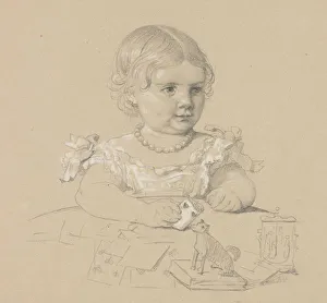 Henri Lehmann Prints: Portrait of a Child, 1800s. Creator: Henri Lehmann (French, 1814-1882)