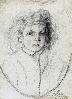 Images Dated 12th May 2007: Portrait of a child, 1880.Artist: Allan