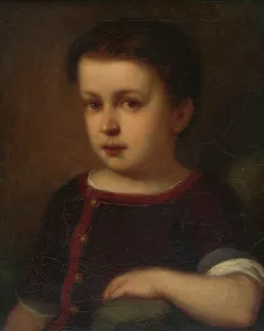 Julius Prints: Portrait of a child, c1865. Creator: Gyula Benczur