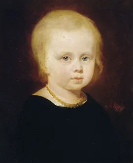 Scheffer H Prints: Portrait of a child. Creator: Henry Scheffer