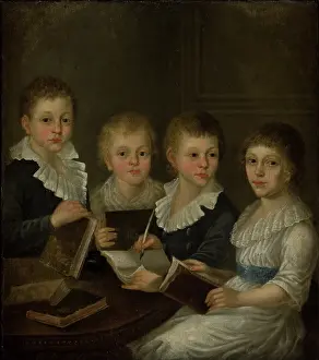 Leon Prints: Portrait of Children of Kunegunda and Albert Ignacy Siedliski from Trzcianiec: Leon