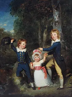 Beads Prints: Portrait of the Children of Lord George Cavendish, 1790. Creator: Thomas Lawrence