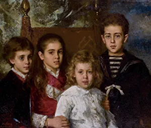 Demidov Prints: Portrait of the children of Paul Pavlovich Demidoff
