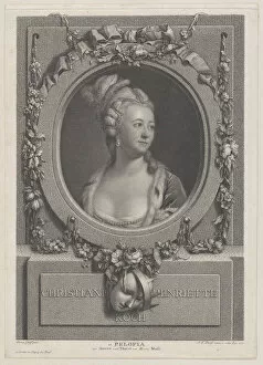 Elegant Collection: Portrait of Christiane Henriette Koch as Pelopia, 1770. Creator: Johann Friedrich Bause