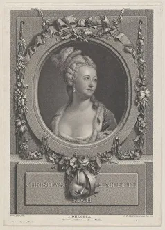 Second State Of Two Prints: Portrait of Christiane Henriette Koch as Pelopia, 1770. Creator: Johann Friedrich Bause