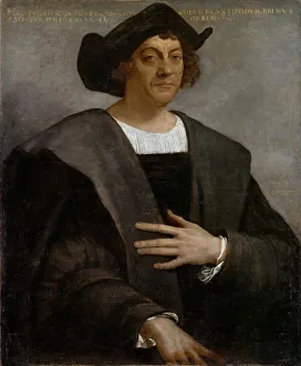Columbus Prints: Portrait of Christopher Columbus, 1519. Artist: Piombo, Sebastiano, del (1485-1547)