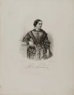 Portrait of Clara Schumann (1819-1896), 1865. Creator: Weger, August (1823-1892)