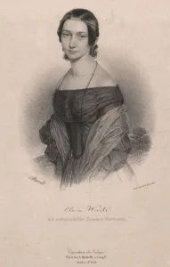 1838 Prints: Portrait of Clara Wieck-Schumann (1819-1896), 1838. Creator: Staub, Andreas (1806-1839)