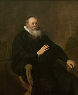 Skullcap Prints: Portrait of a Clergyman, 1637. Creator: Rembrandt Harmensz van Rijn