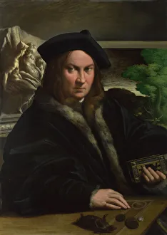 Parmigianino 1503 1540 Prints: Portrait of a Collector, c. 1523. Creator: Parmigianino (1503-1540)