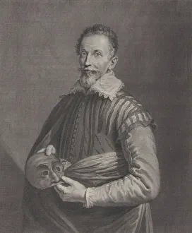 Etching And Engraving Prints: Portrait of a Comedian: portrait of Francesco Andreini holding a mask, 1729-40. 1729-40
