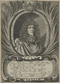 Abel Prints: Portrait of the componist and musician Clamor Heinrich Abel (1634-1696)