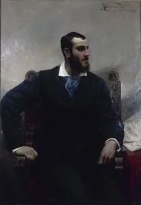 Besnard Prints: Portrait of the composer Andre Wormser (1851-1926), 1877