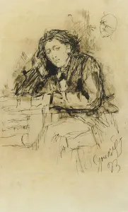 Portrait of the composer Anton Rubinstein (1829-1894), 1893. Creator: Surikov, Vasili Ivanovich
