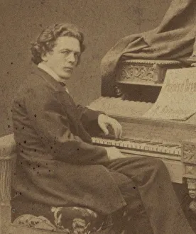 Portrait of the composer Anton Rubinstein (1829-1894), ca 1860-1870. Creator: Mieczkowski Portrait of the composer Anton Rubinstein (1829-1894), ca 1860-1870. Creator: Mieczkowski