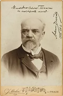 Prague Collection: Portrait of the Composer Antonin Dvorak (1841-1904), c. 1900. Creator: Photo studio J