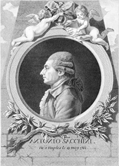 Portrait of the composer Antonio Sacchini (1730-1786), 1781. Creator: Cathelin, Louis-Jacques