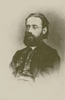 Prague Collection: Portrait of the composer Bedrich Smetana, 1866. Creator: Anonymous