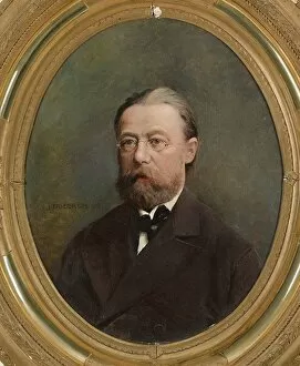 Prague Collection: Portrait of the composer Bedrich Smetana. Creator: Anonymous