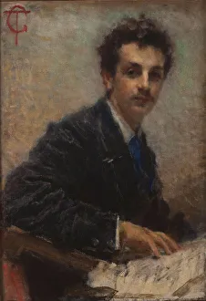 Tranquillo 1837 1878 Prints: Portrait of the composer Benedetto Junck (1852-1903)