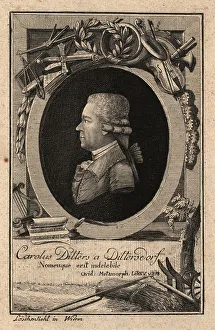 1786 Prints: Portrait of the composer Carl Ditters von Dittersdorf (1739-1799)