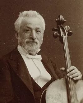 Albumin Photo Gallery: Portrait of the composer and cellist Gaetano Braga (1829-1907), c. 1875
