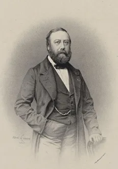 Portrait of the composer and chansonnier Gustave Nadaud (1820-1893), 1862. Creator: Lemoine
