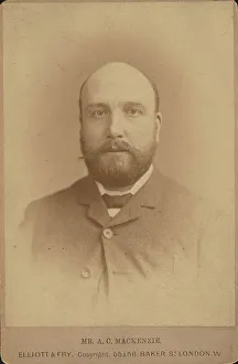 Portrait of the composer and conductor Sir Alexander Campbell Mackenzie (1847-1935), 1886. Creator: Photo studio Elliott & Fry, London. Portrait of the composer and conductor Sir Alexander Campbell Mackenzie (1847-1935), 1886