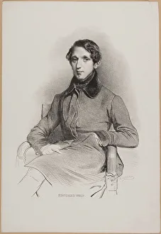 1836 Prints: Portrait of the composer Edouard Wolff (1816-1880)