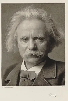 Grieg Prints: Portrait of the composer Edvard Grieg (1843-1907)
