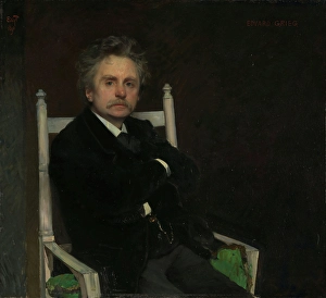 Portrait of the Composer Edvard Grieg, 1891. Creator: Eilif Peterssen