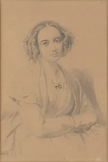 Portrait of the composer Fanny Hensel nee Mendelssohn (1805-1847), 1847. Creator: Hensel