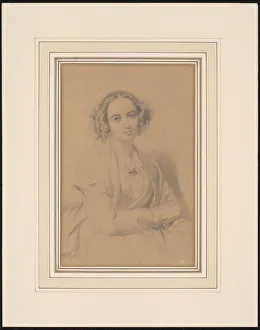 Mendelssohn Prints: Portrait of the composer Fanny Hensel nee Mendelssohn (1805-1847), 1847. Creator: Hensel