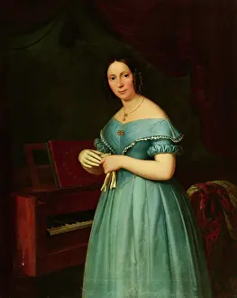 Mendelssohn Prints: Portrait of the composer Fanny Hensel nee Mendelssohn (1805-1847)