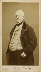 Albumin Photo Gallery: Portrait of the composer and flautist Jean-Louis Tulou (1786-1865), ca 1860
