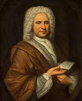 Rigaud Gallery: Portrait of the composer and flautist Michel de la Barre (1675-1745)