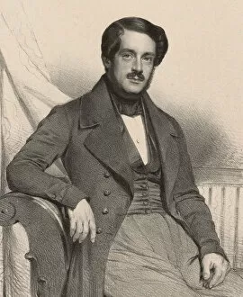 Baugniet Collection: Portrait of the composer Francesco Masini (1804-1863), 1837. Creator: Baugniet, Charles-Louis