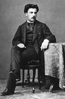 Faure Prints: Portrait of composer Gabriel Fauré (1845-1924), c.1867. Creator: Unknown photographer