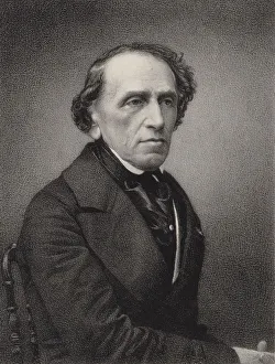 Portrait of the composer Giacomo Meyerbeer (1791-1864), 1865. Creator: Petit, Pierre Lanith