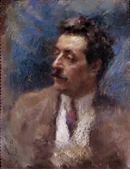 Puccini Prints: Portrait of the Composer Giacomo Puccini (1858-1924)