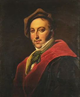 Portrait of the composer Gioachino Antonio Rossini (1792-1868). Creator: Anonymous