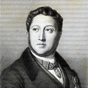 Portrait of the composer Gioachino Antonio Rossini (1792-1868), 1836. Creator: Dupré