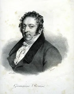 Portrait of the composer Gioachino Antonio Rossini (1792-1868). Creator: Constans, Charles (1778-1847)