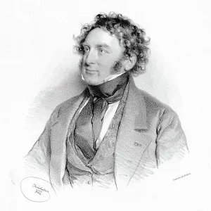 Kriehuber Prints: Portrait of the composer and harpist Nicolas-Charles Bochsa (1789-1856)