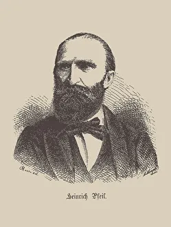 Portrait of the composer Heinrich Pfeil (1835-1899). Creator: Raabe, Wilhelm (1831-1910)