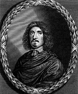 Faithorne Prints: Portrait of the composer Henry Lawes (1595-1662)
